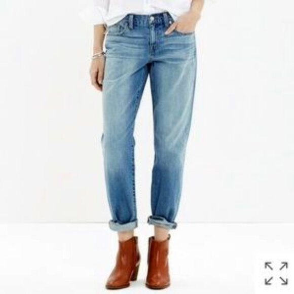 Madewell Boyjean High Rise Slim Relaxed Leg Boho Cool Casual Size 24 #4042074 - Picture 1 of 13